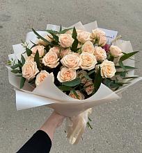 Букет Кремовые розы Латте в Нововладимирской